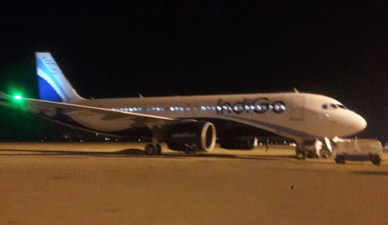 An Indian plane lands in an emergency at Karachi Airport