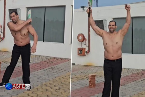  The Great Khali wows with one-handed sixer in viral video